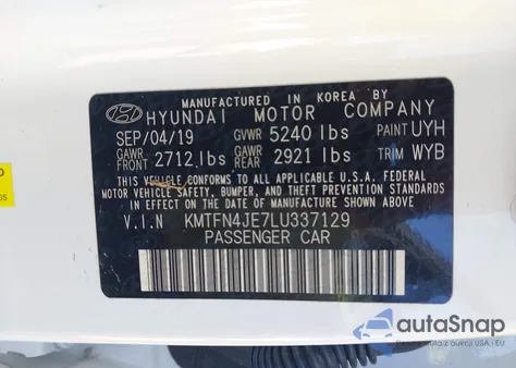 2020 Genesis G80 3.8 Rwd из США, поврежденный, VIN KMTFN4JE7LU337129